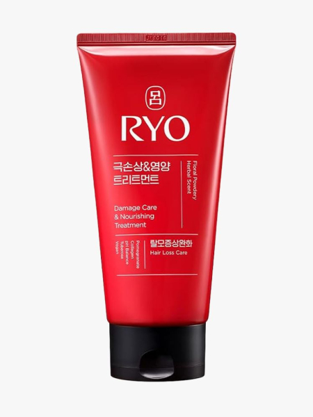 Ryo Damage Care & Nourishing Treatment in branded tube component on a light gray background