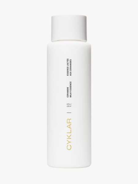 Cyklar Ceramide Milky Essence in branded component on a light gray background